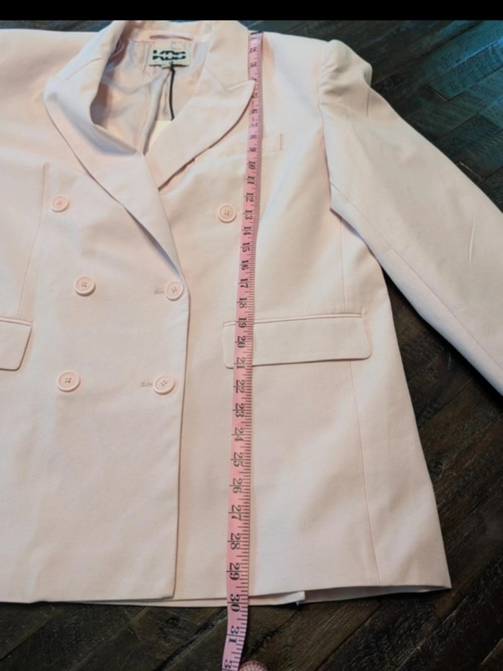 NWT - KBB by Kahlana David Blazer - Soft Pink - Picture 7 of 10